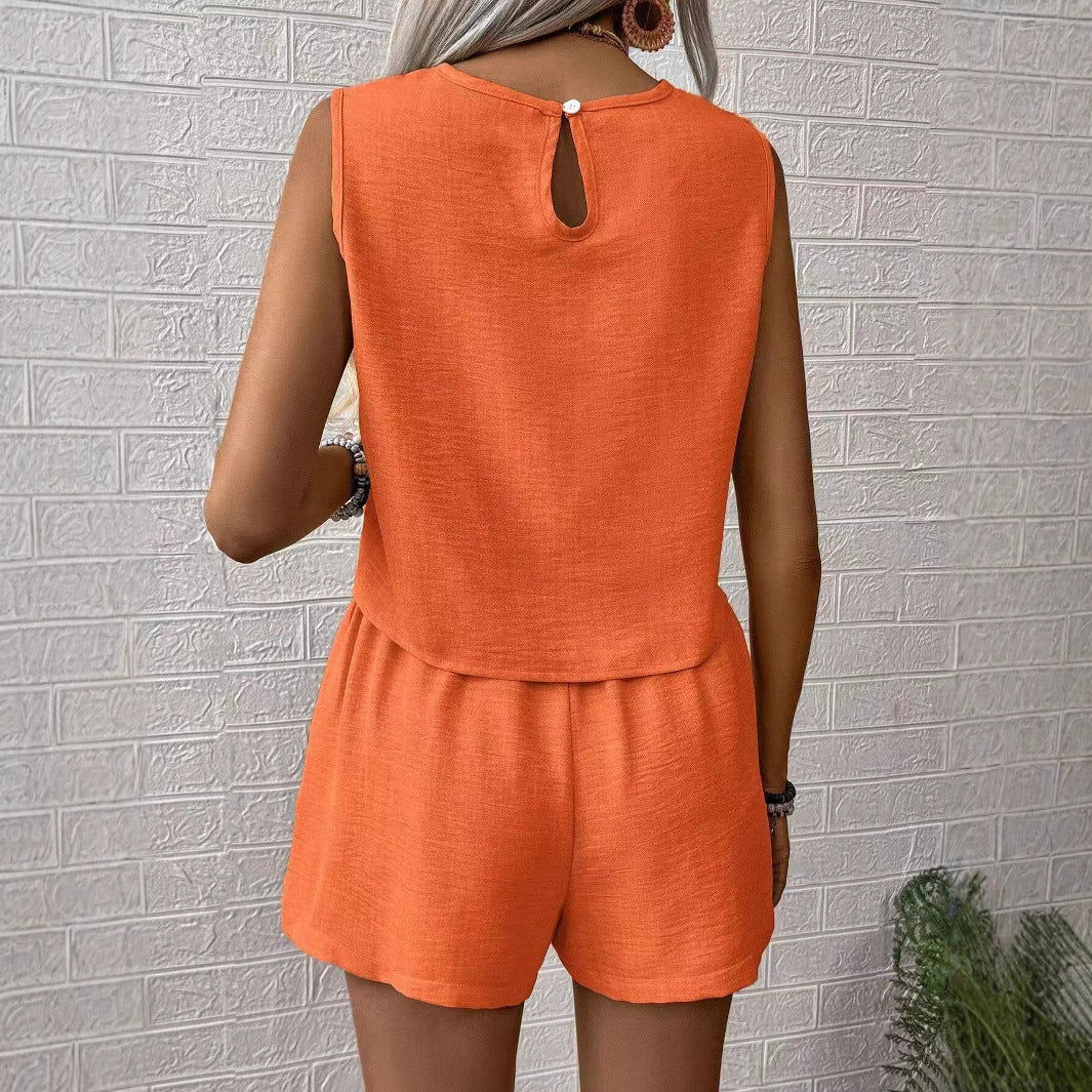 Charella™ | Relaxed Fit Sommer Set Cropped Top und Short