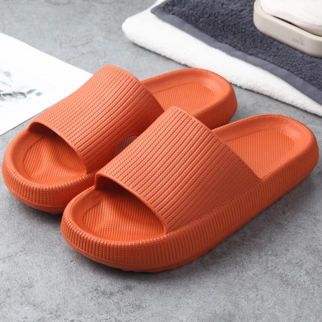 Bequeme Damen- und Herren-Badeslipper in Rosa, Gelb und Orange – rutschfeste Sommer-Hausschuhe aus leichtem EVA-Material