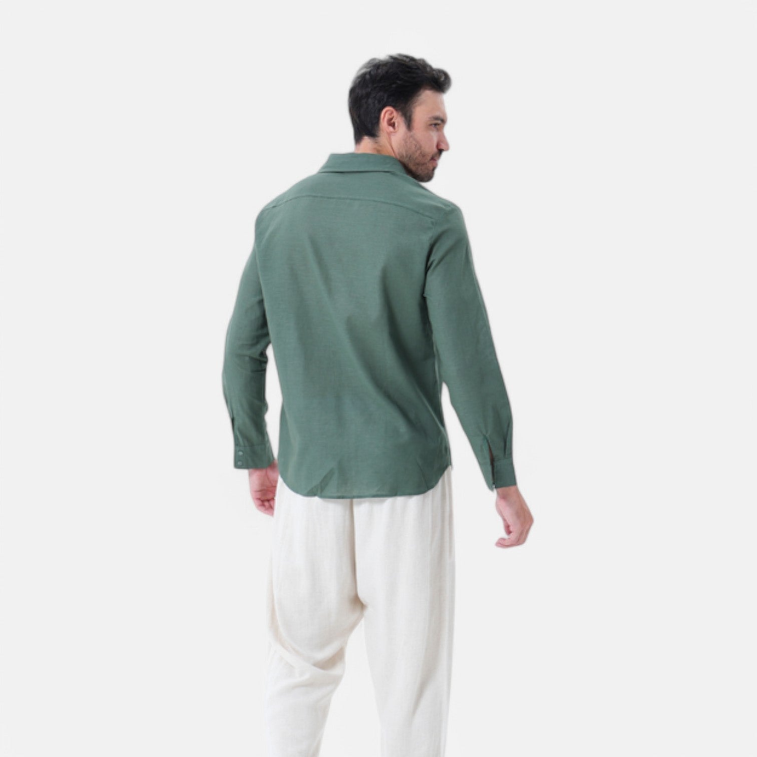 Pure Linen Long Sleeve Shirt for Men