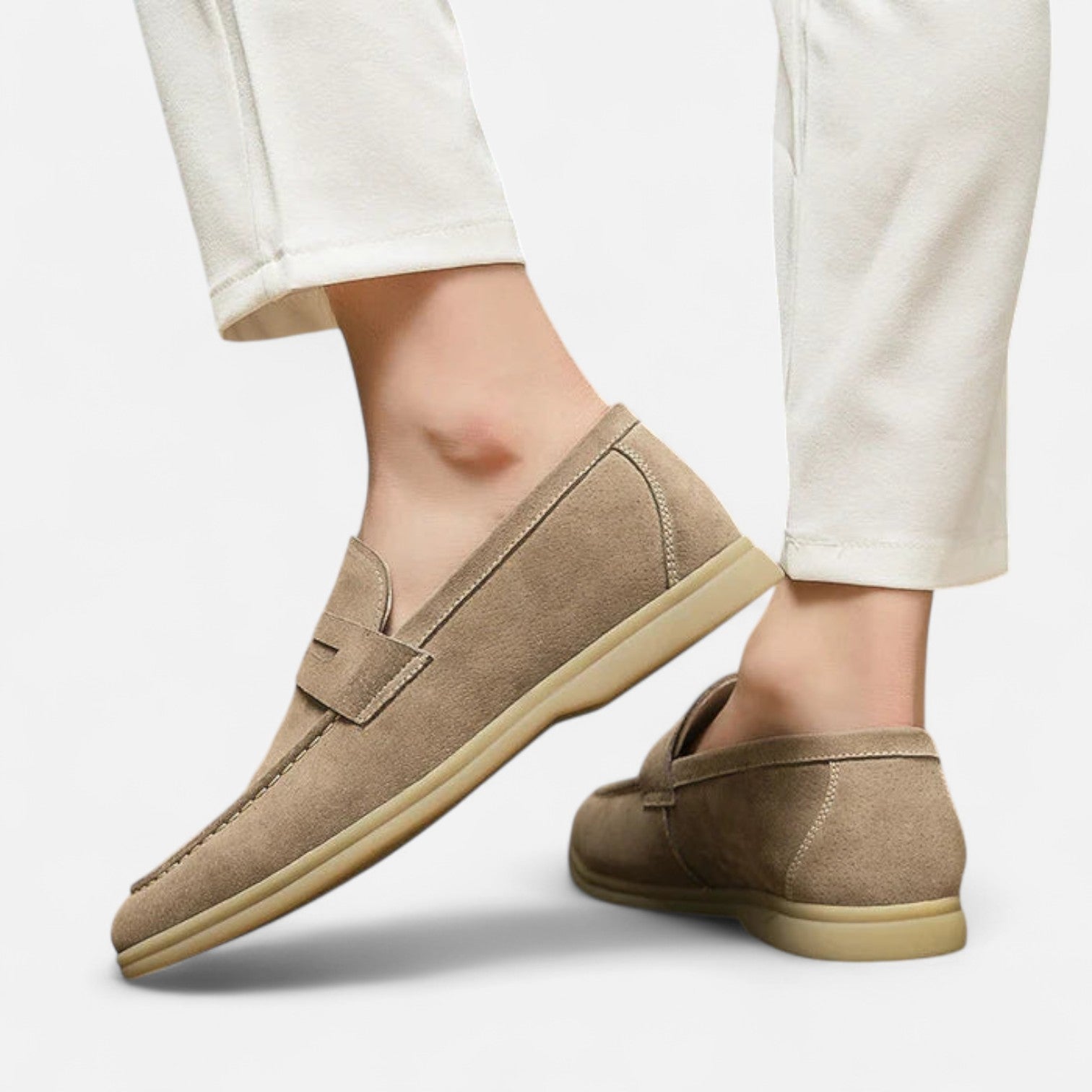 Men's Vintage Suede Loafers – Timeless Texture, Heritage Craftsmanship