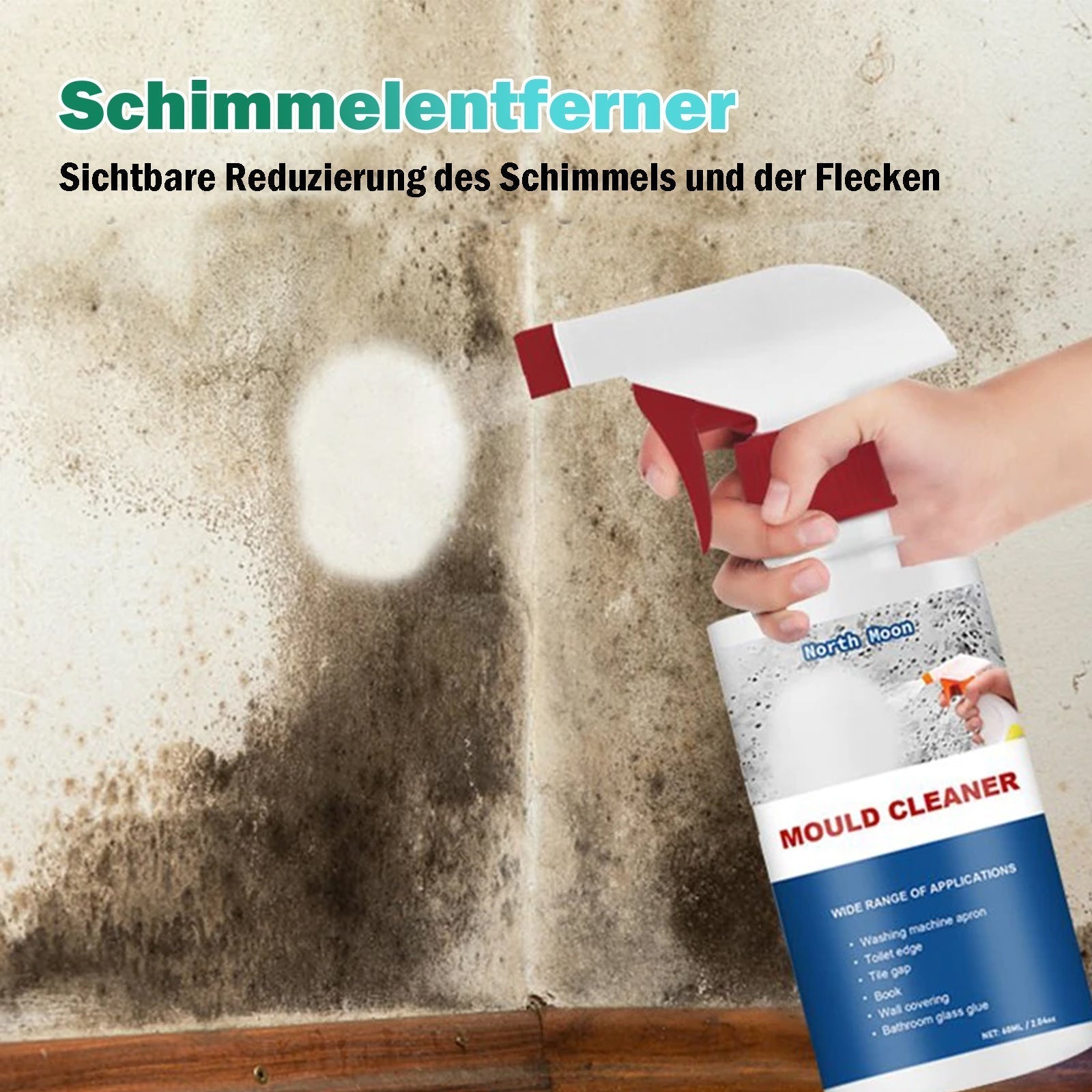 1+1 Gratis | Anti-Schimmel Spray | Aktivsauerstoff Formel | Natürlich & Sicher für Kinder | Präventiv wirksam