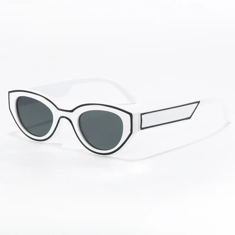 Schwarz-weiße Cat-Eye | Sonnenbrille