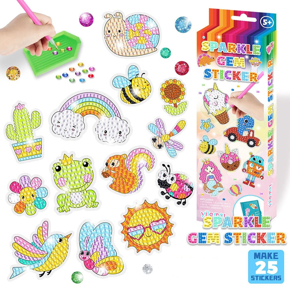KrystalKids® | SparkArt Diamant Malset – kindgerechtes Basteln & Glitzereffekt