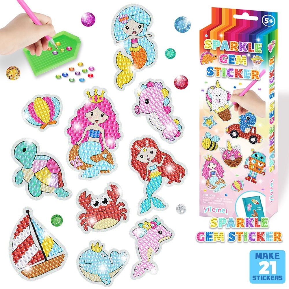 KrystalKids® | SparkArt Diamant Malset – kindgerechtes Basteln & Glitzereffekt