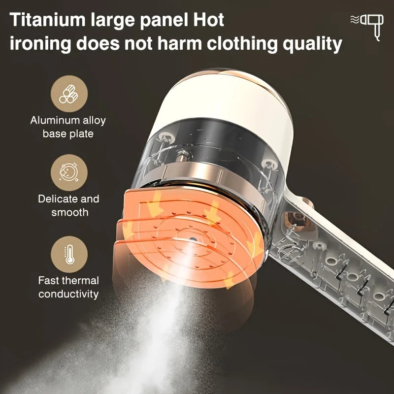 Handheld Garment Steamer tragbarer Dampfglätter für Kleidung, Faltenentferner für Hemden, Anzüge und Kleider, kompakter Reise-Dampfbügeleisen