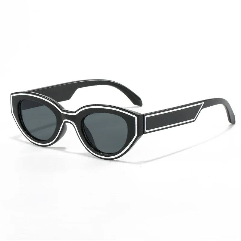 Schwarz-weiße Cat-Eye | Sonnenbrille