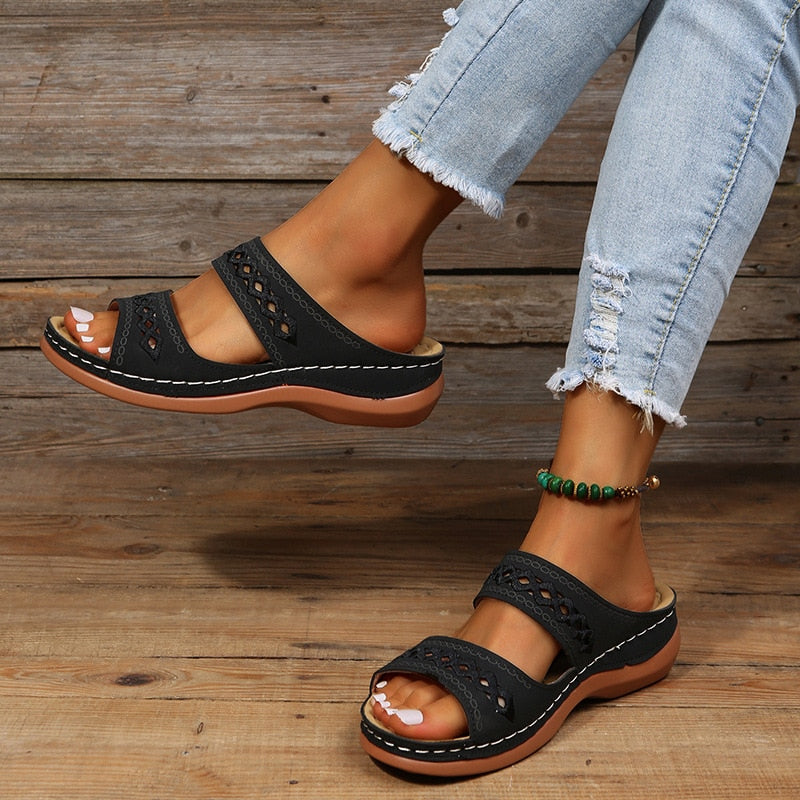 Saphira | Gemütliche flache Sandalen