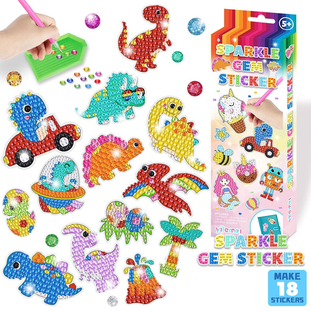 KrystalKids® | SparkArt Diamant Malset – kindgerechtes Basteln & Glitzereffekt