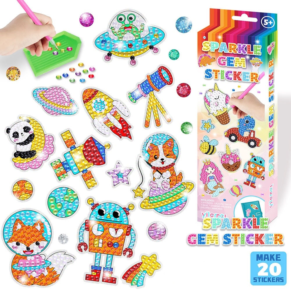 KrystalKids® | SparkArt Diamant Malset – kindgerechtes Basteln & Glitzereffekt