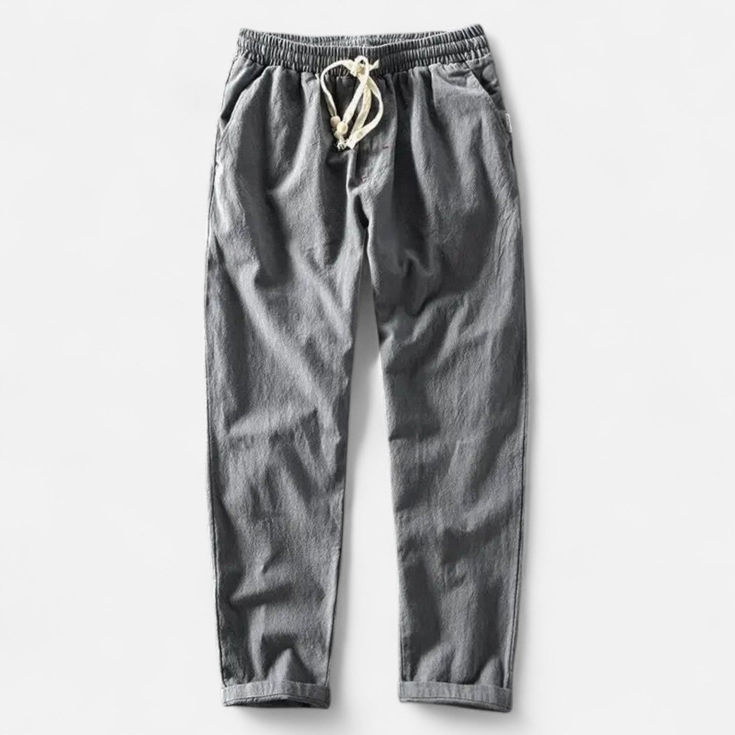 Men's Linen Pants with Drawstring – Breathable Comfort, Relaxed Fit