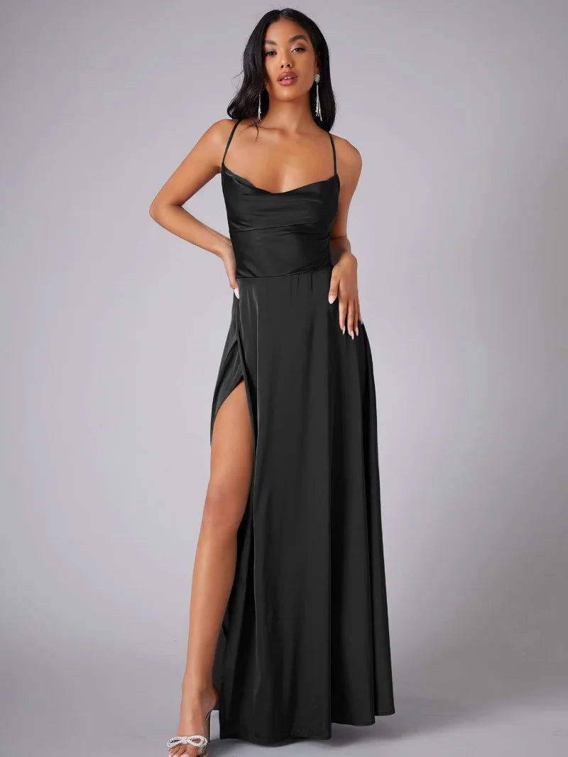 Alvaree® | Elegantes Maxikleid aus Satin