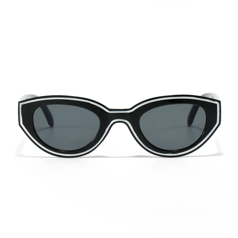 Schwarz-weiße Cat-Eye | Sonnenbrille