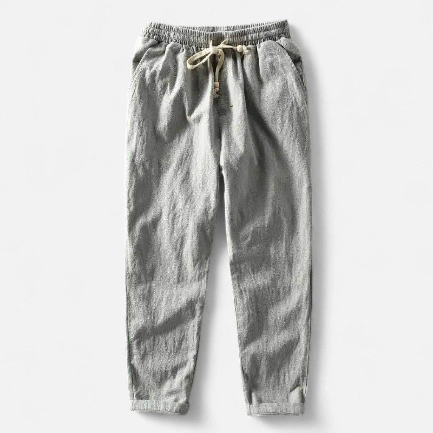 Men's Linen Pants with Drawstring – Breathable Comfort, Relaxed Fit