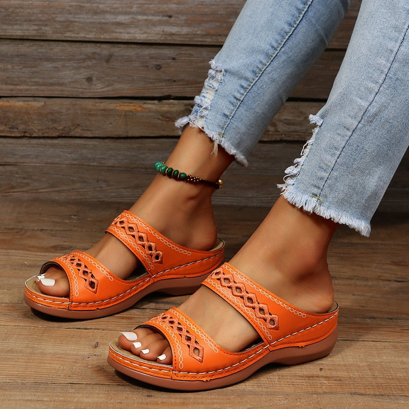 Saphira | Gemütliche flache Sandalen
