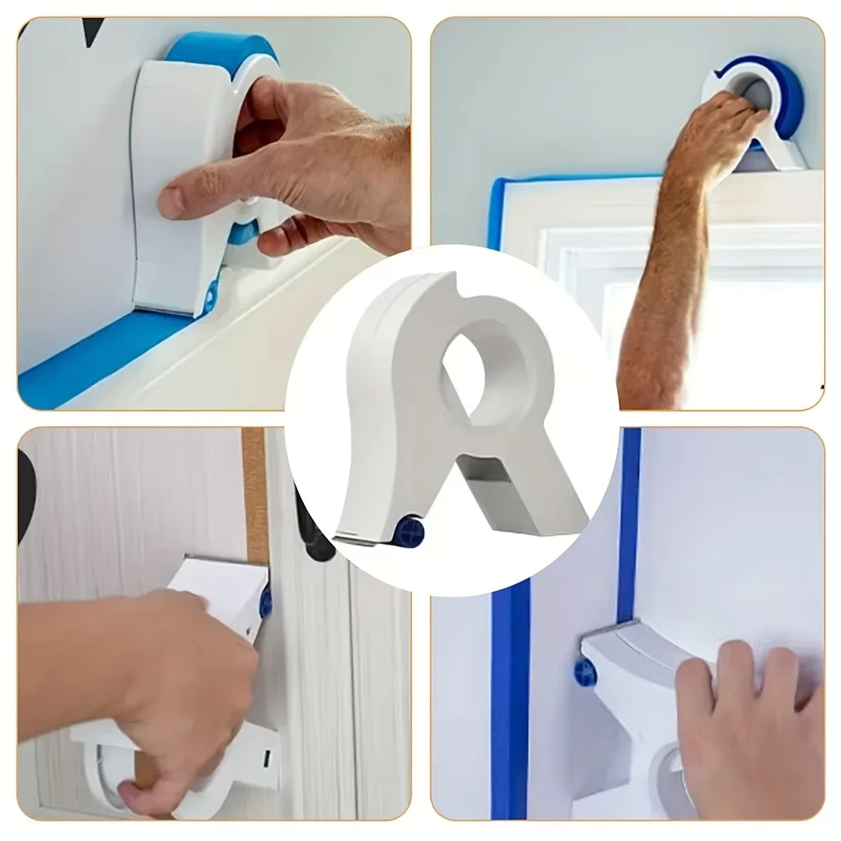 Handabroller für Klebeband, ergonomischer Paketband Abroller mit Schneideklinge, robustes Verpackungsgerät für Kartons und Umzugskartons