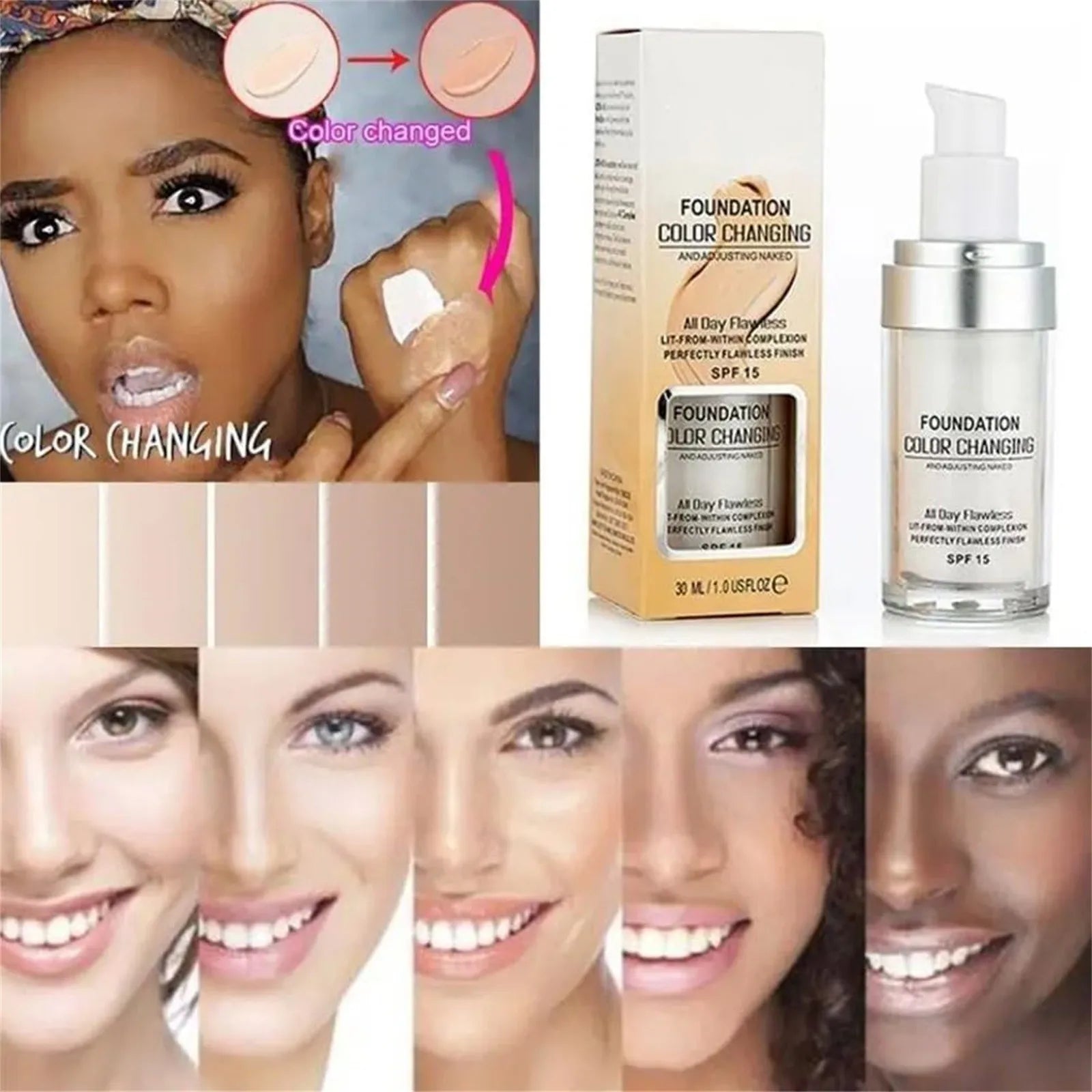 1+1 GRATIS | Concelia™ | Farbwechselnde Foundation für makellose Haut