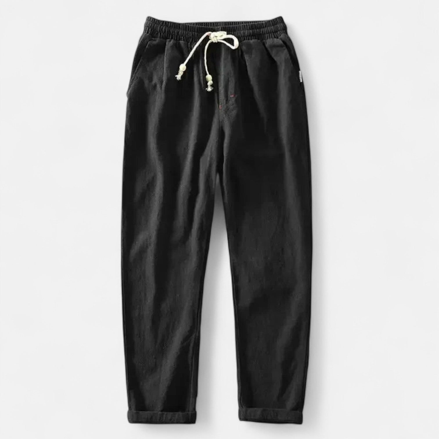 Men's Linen Pants with Drawstring – Breathable Comfort, Relaxed Fit