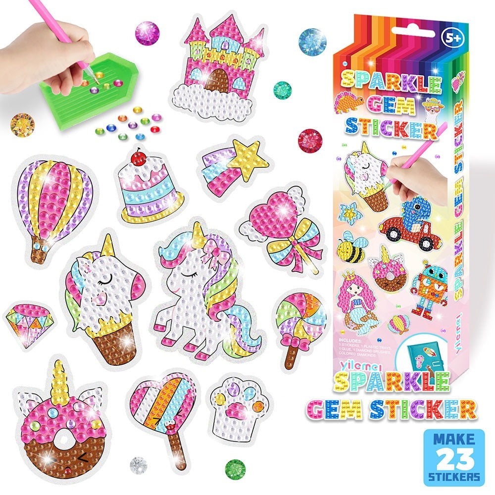 KrystalKids® | SparkArt Diamant Malset – kindgerechtes Basteln & Glitzereffekt