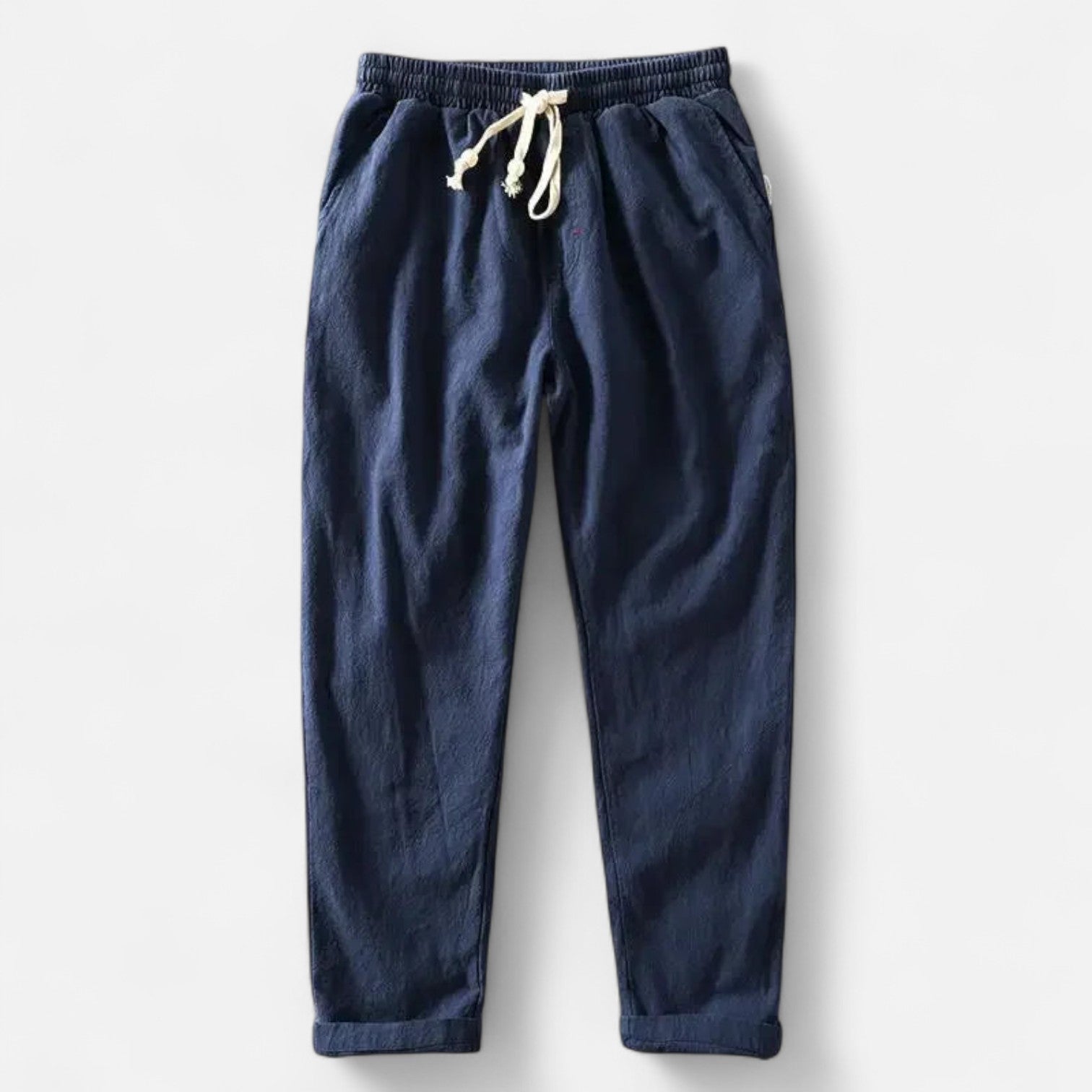 Men's Linen Pants with Drawstring – Breathable Comfort, Relaxed Fit