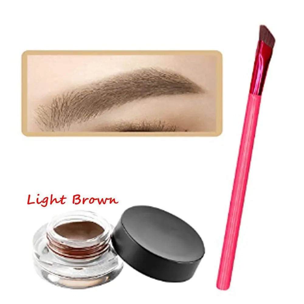 Augenbrauen Gel Set mit Pinsel, wasserfestes Brow Gel für langanhaltendes Augenbrauen Styling in Braun und Schwarz