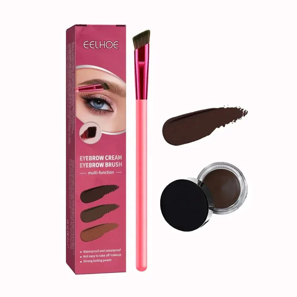 Augenbrauen Gel Set mit Pinsel, wasserfestes Brow Gel für langanhaltendes Augenbrauen Styling in Braun und Schwarz