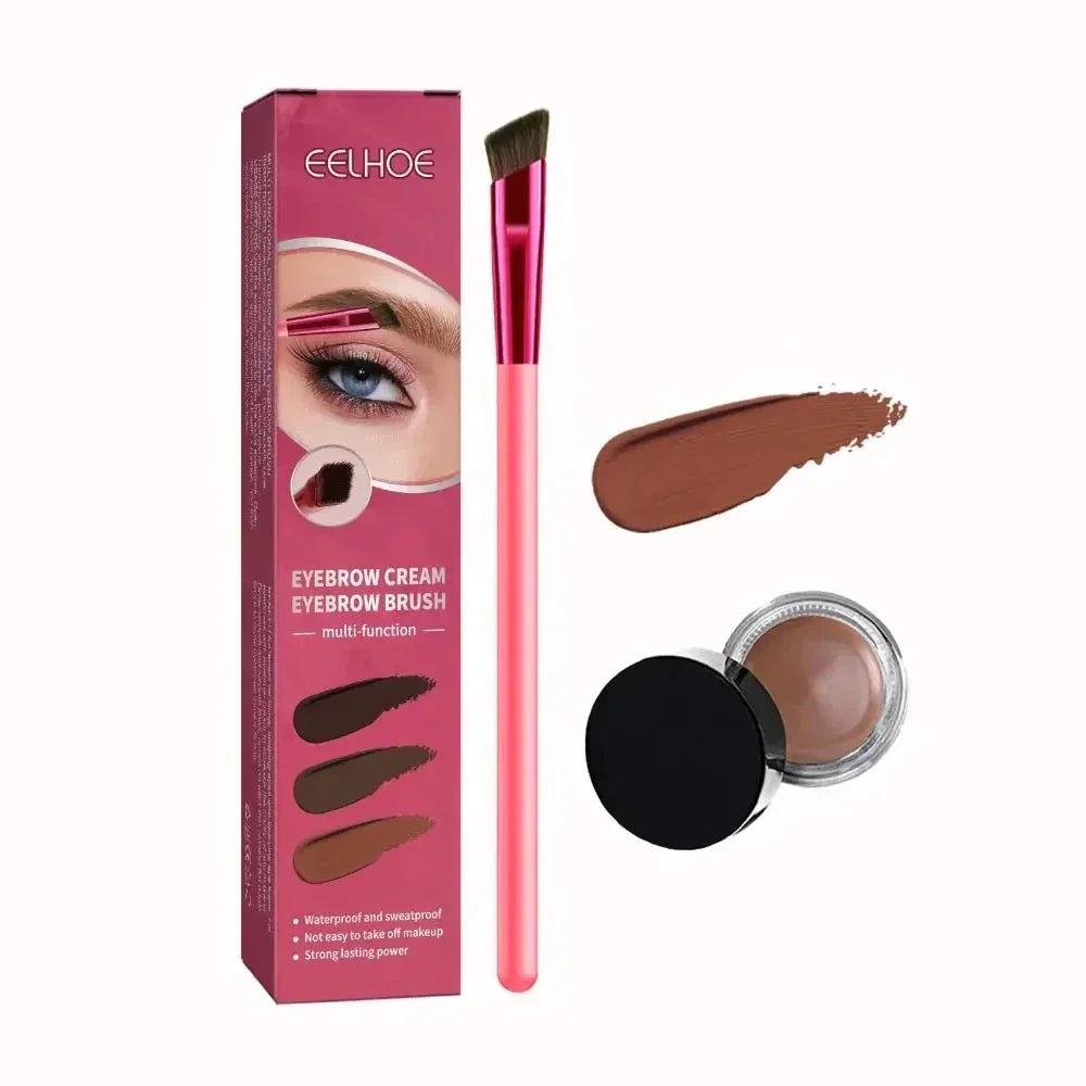 Augenbrauen Gel Set mit Pinsel, wasserfestes Brow Gel für langanhaltendes Augenbrauen Styling in Braun und Schwarz