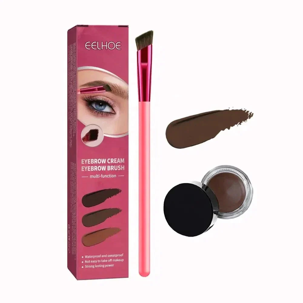 Augenbrauen Gel Set mit Pinsel, wasserfestes Brow Gel für langanhaltendes Augenbrauen Styling in Braun und Schwarz