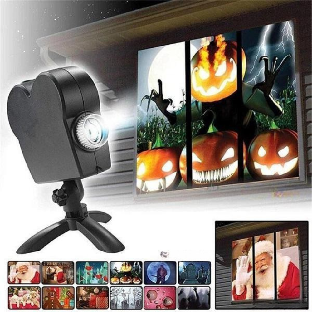 SpookVision® | NightCaster LED Projector – versatile Halloween & Christmas decorations