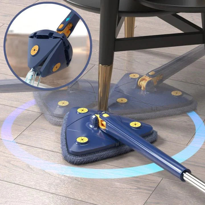 Dreieckiger Rotationsmopp mit 360°-Schwenkkopf – einfacher Bodenreiniger für Ecken und schwer zugängliche Stellen