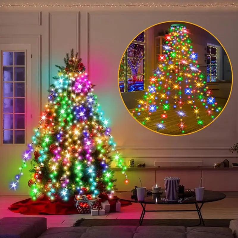 CascadeLight® | TreeFall LED Wasserfall-Lichter fürs Weihnachtsbaum