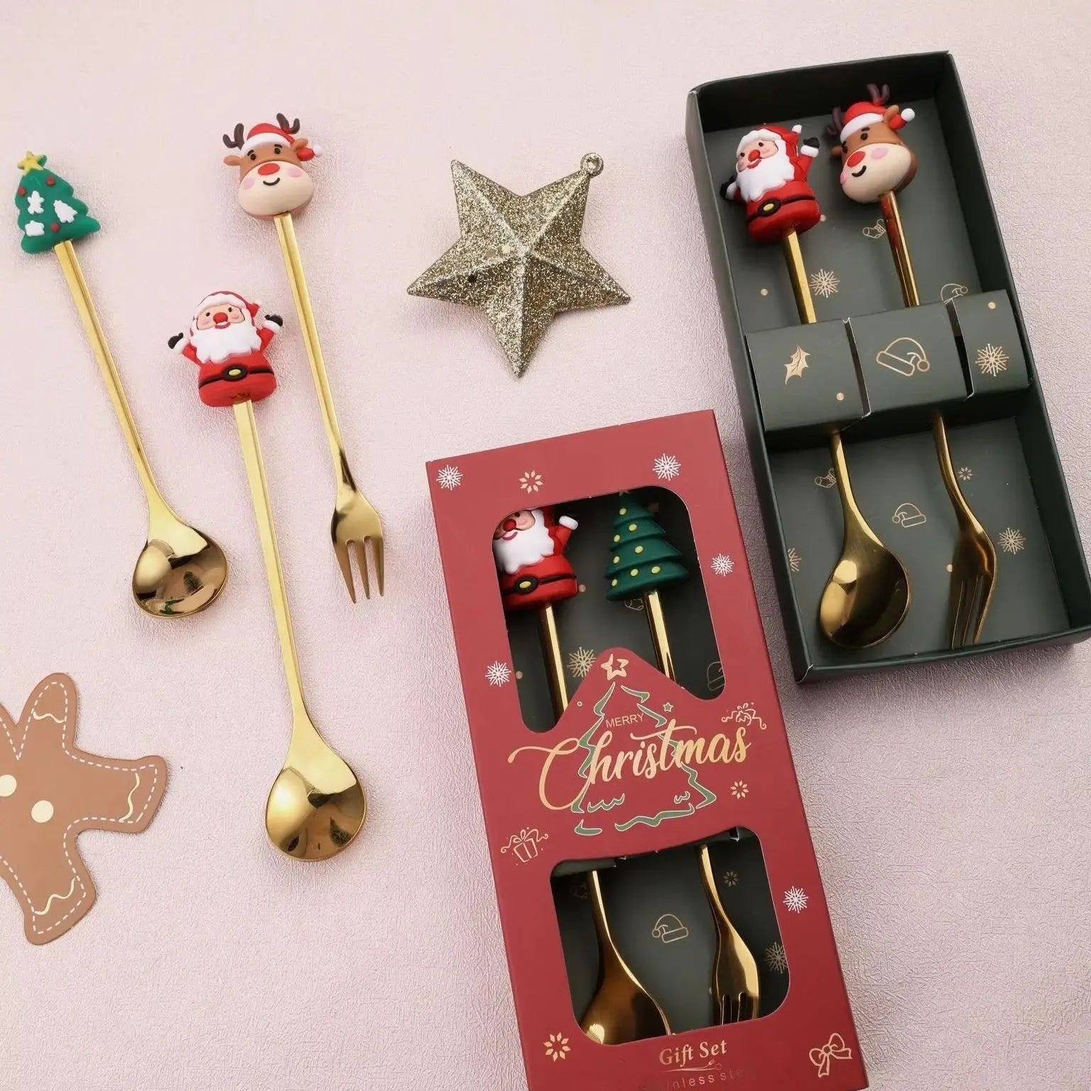 FestivePlates®| Weihnachtsgeschirr – hochwertiges Edelstahl-Set mit Design