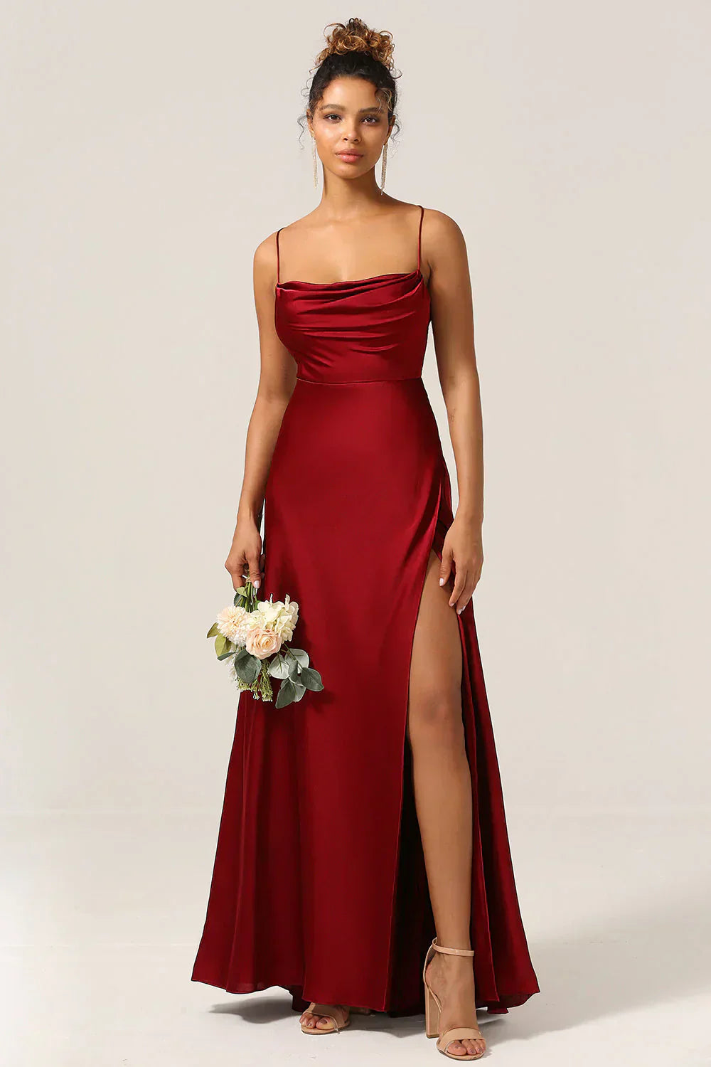 Alvaree® | Elegantes Maxikleid aus Satin