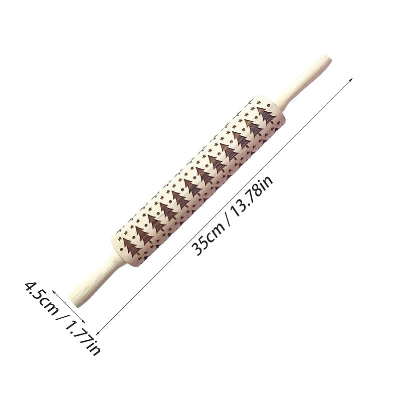 HolidayCarve® | PatternRod Baking Pattern Rod – Festive Embossing for Cookies