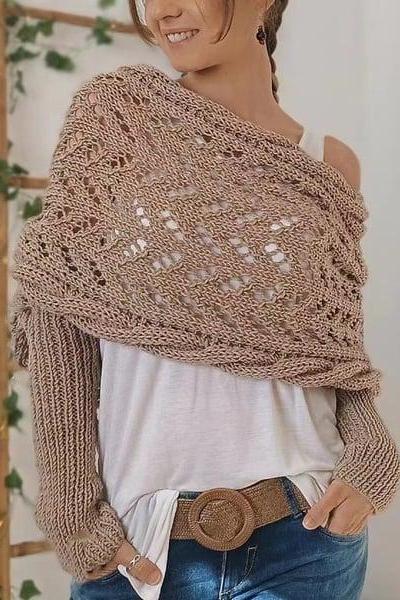Zenina® | Doppelten Ärmeln Shawl Schal