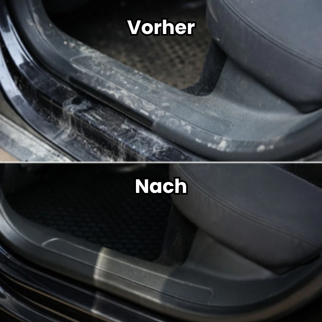 Tragbarer kabelloser Handstaubsauger in Grün-Schwarz mit verschiedenen Aufsätzen und USB-Ladekabel, vor hellem Hintergrund.