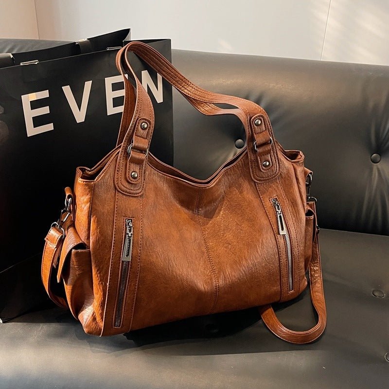 Aviana | Klassische Vintage-Lederhandtasche