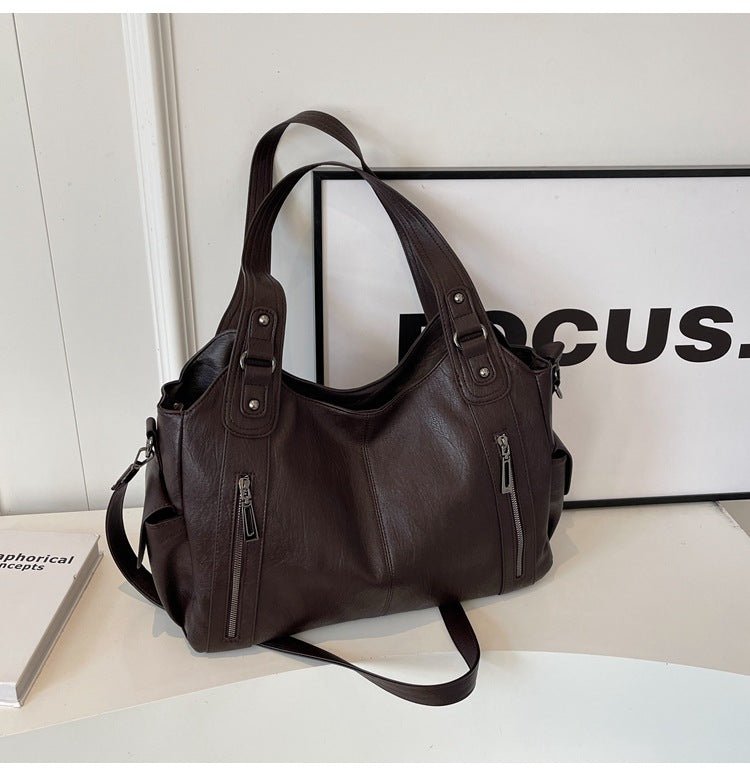 Aviana | Klassische Vintage-Lederhandtasche