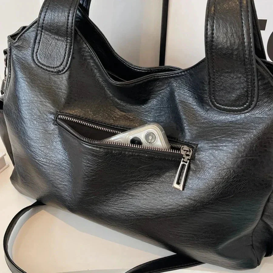 Aviana | Klassische Vintage-Lederhandtasche
