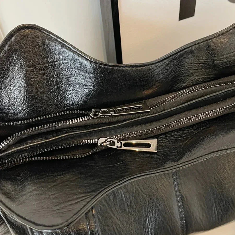 Aviana | Klassische Vintage-Lederhandtasche