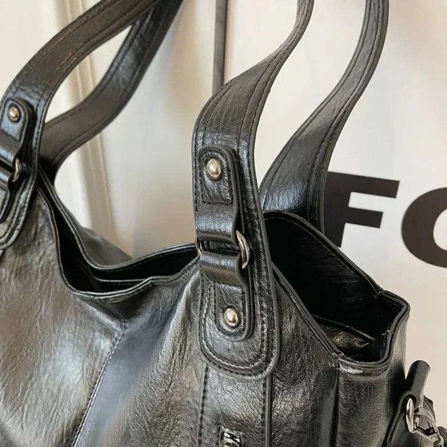 Aviana | Klassische Vintage-Lederhandtasche
