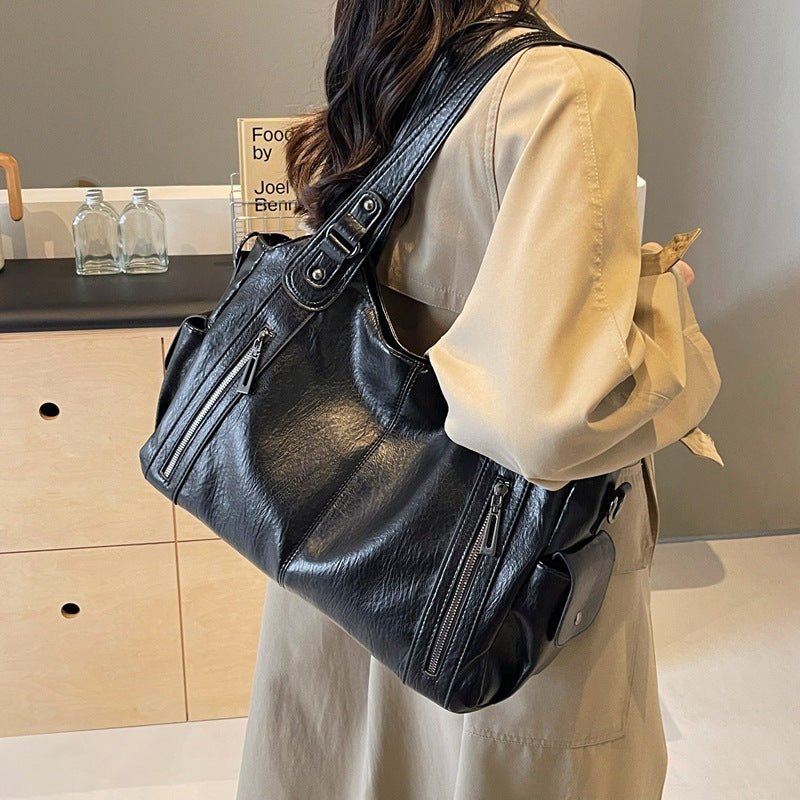 Aviana | Klassische Vintage-Lederhandtasche