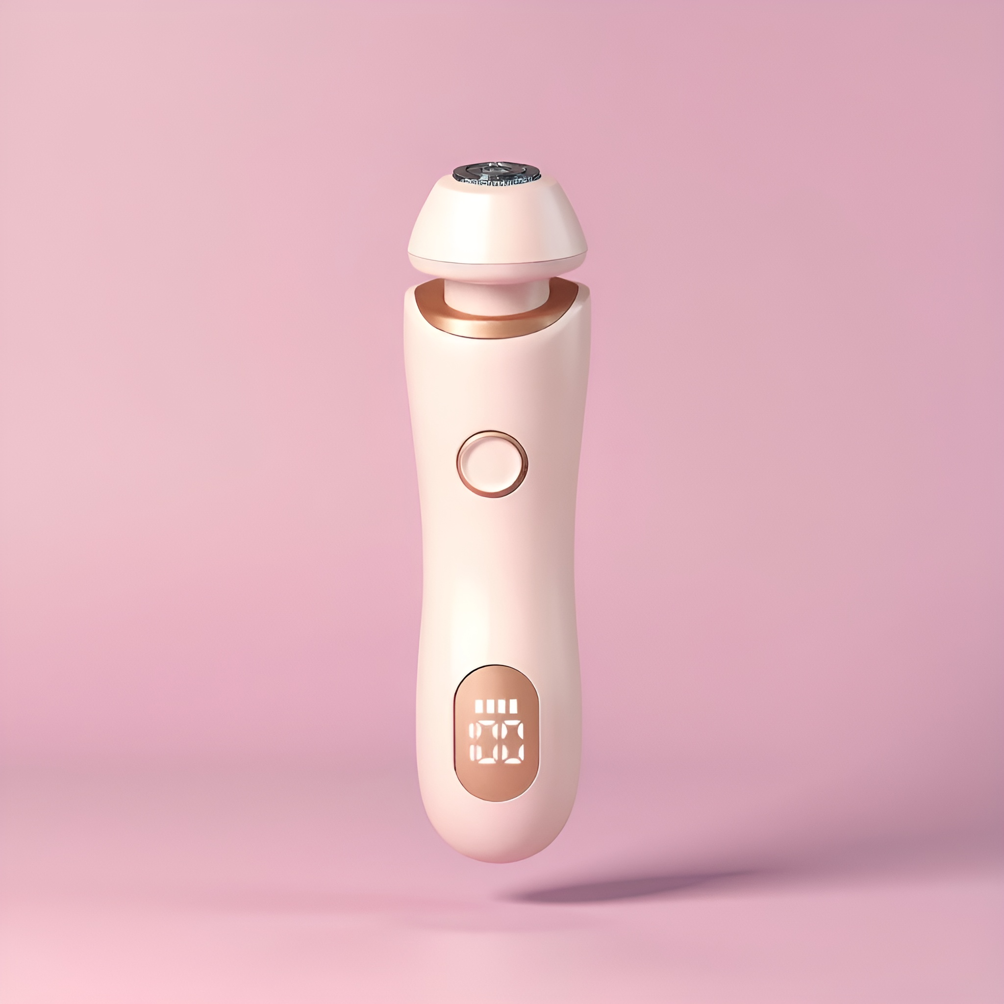 Elektrisches Haarentfernungsgerät in Rosa mit LCD-Display und ergonomischem Design – sanfter Damenrasierer für glatte Haut