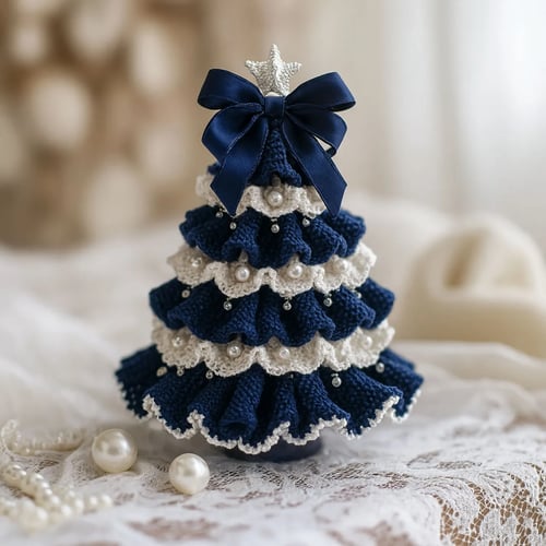 1+1 GRATIS | KnitGlow® DIY Häkelbaum-Set – Handgemachte Weihnachtsdeko mit Herz