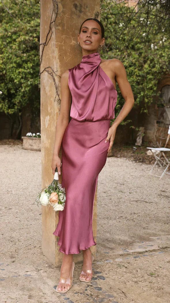50% RABATT | Belle | Glänzendes langes Kleid
