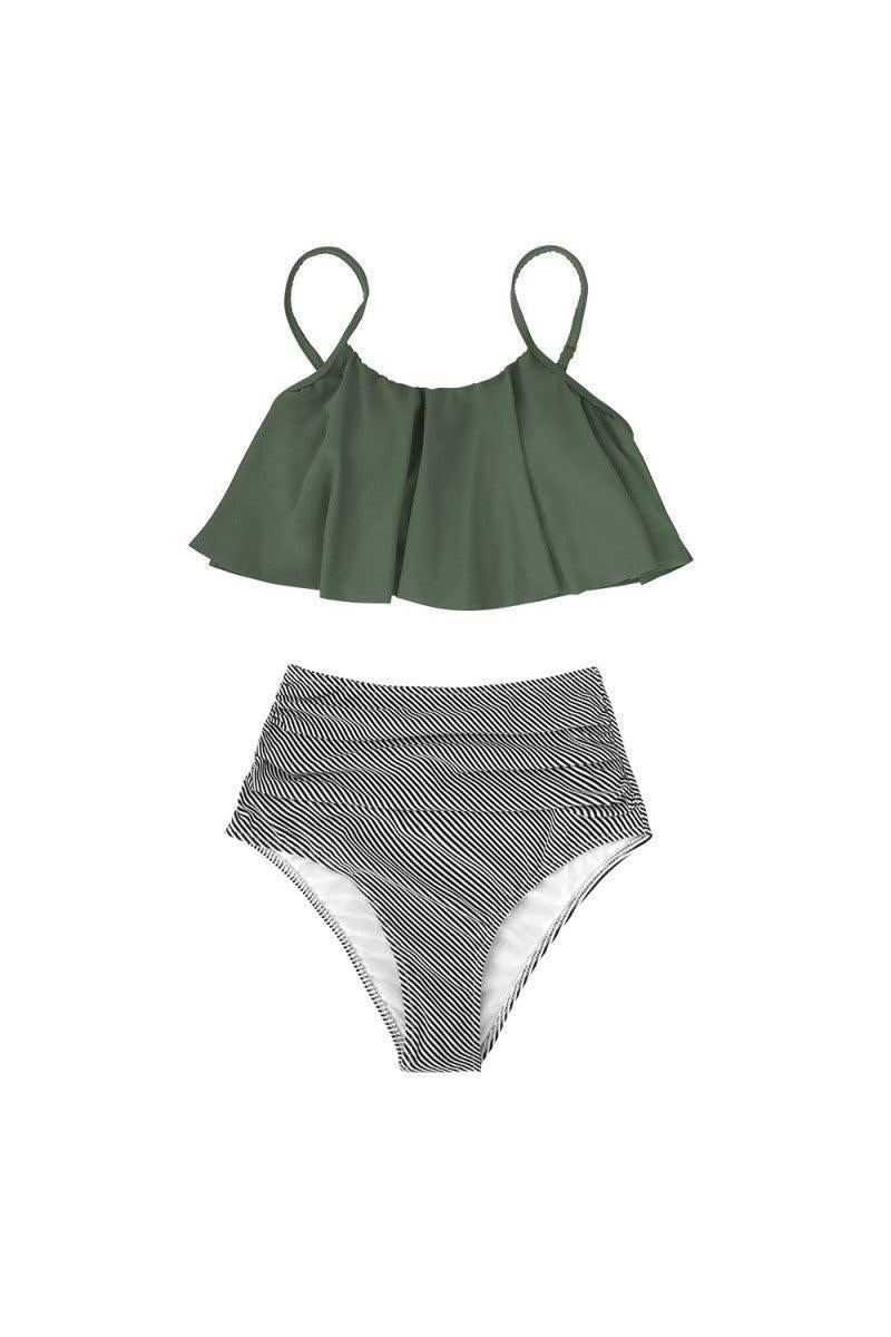 Wendy™ Bikini mit gerüschtem Oberteil und Bikiniunterteil mit hoher Taille