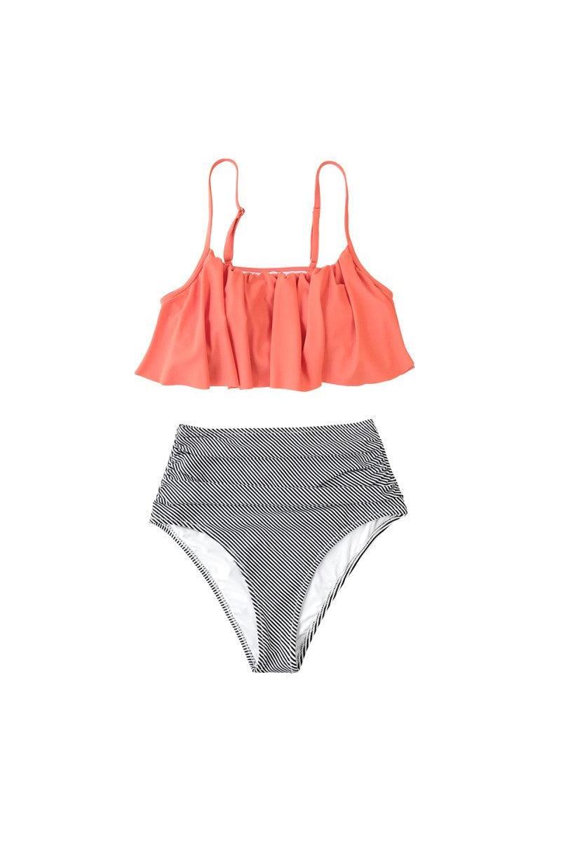 Wendy™ Bikini mit gerüschtem Oberteil und Bikiniunterteil mit hoher Taille
