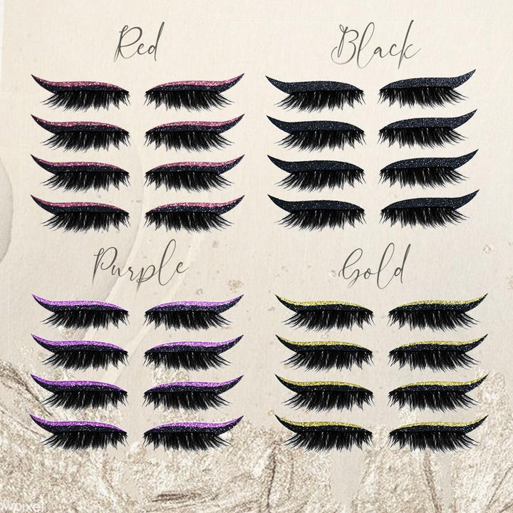 1+1 GRATIS | Twinkra™ | Wiederverwendbare Glitter Eyeliner Wimpernaufkleber