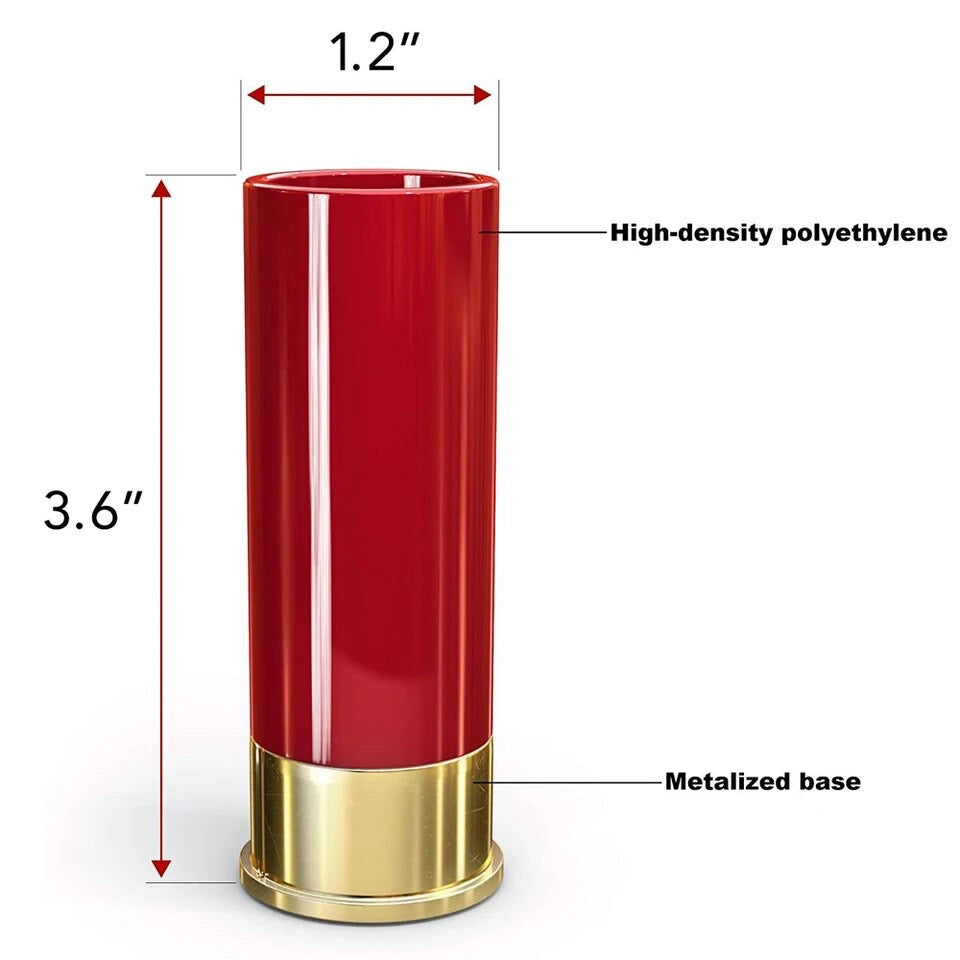 ShotShell® | Blastware 12-Gauge Schnapsgläser – 4er Set im Patronendesign