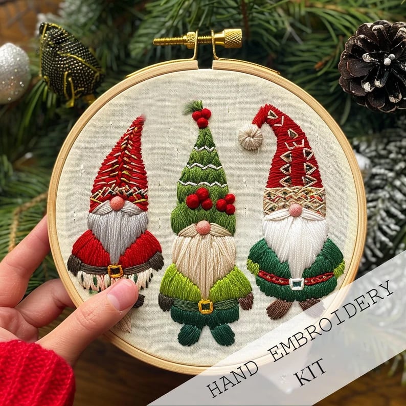 FrostMuse® | StitchScape Stickset – gemütliche Stickkunst für die Feiertage