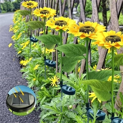 SunflowerGlow® | Sonnenblumen-Solarlicht – einfache Installation, stimmungsvolles Licht